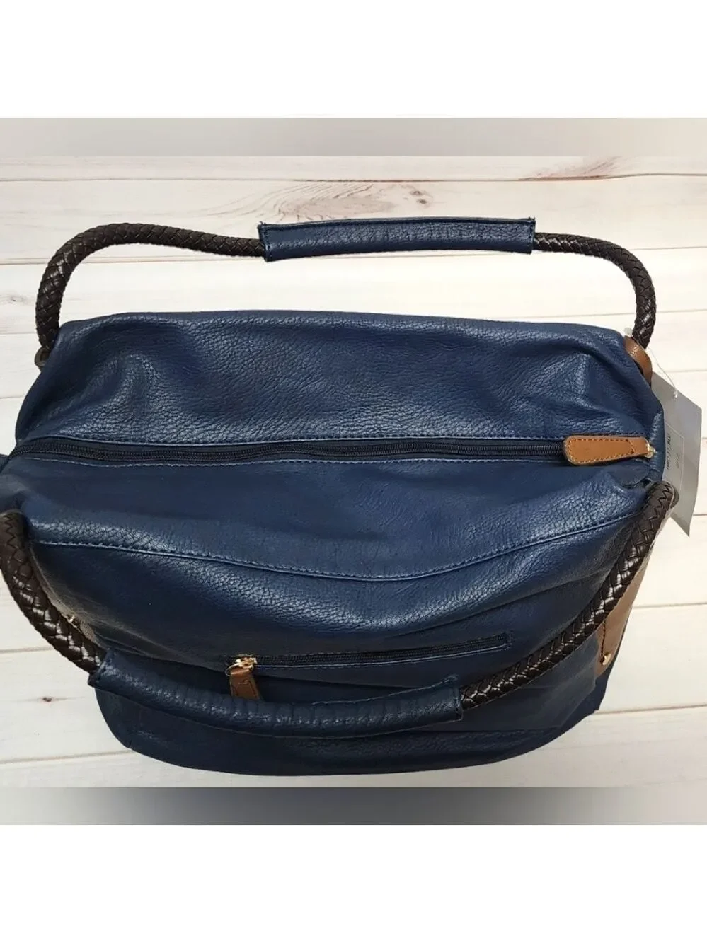 Donna Bella Large Navy Handbag - New With Tags - Picture 3 of 9